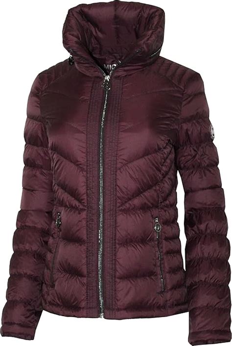 Michael Kors Womens Eggplant Packable Down Jacket Size 